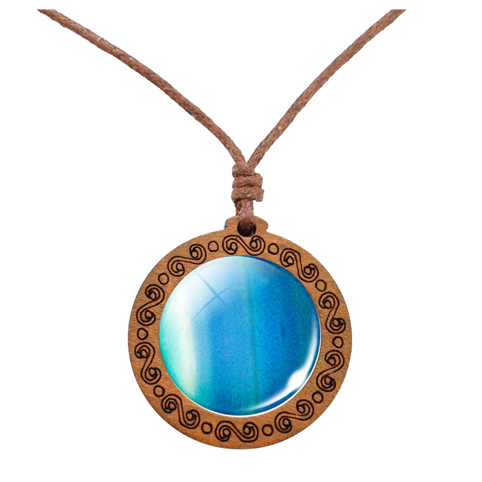thumbnail image 2 of Ocho planetas collar colgante de doble cara de vidrio Universo Galaxy Solar System collar para las mujeres, 2 of 2